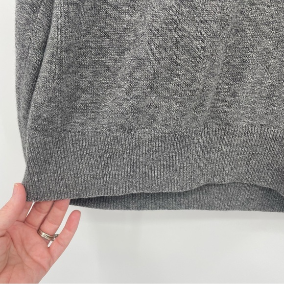 Erbario Toscno Sweater V-Neck Roll over Collar Long Sleeve Gray XL - Picture 4 of 9
